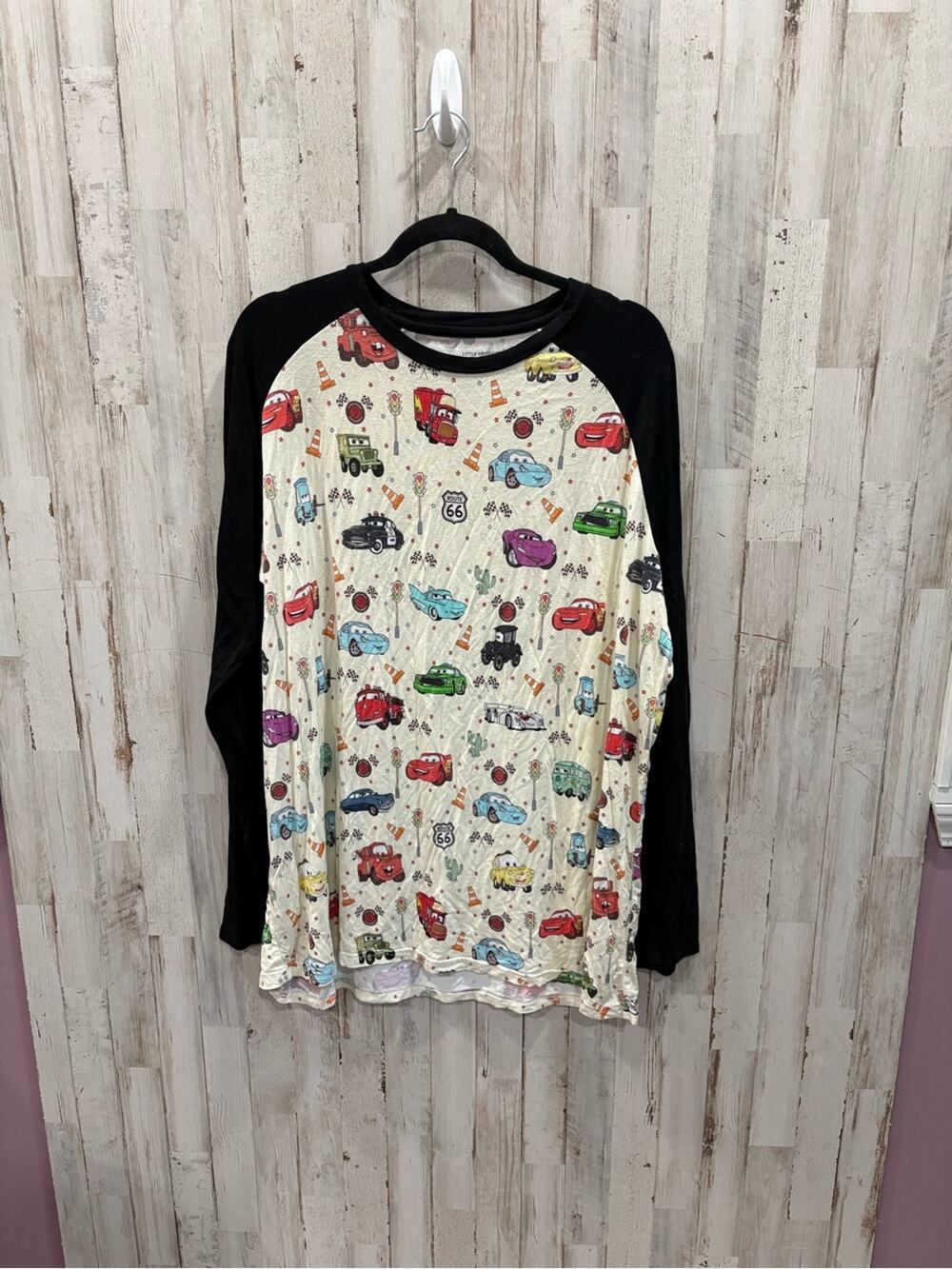 Little Snuggles XL Disney Cars Bamboo Pajama Top Lightning McQueen Long Sleeve